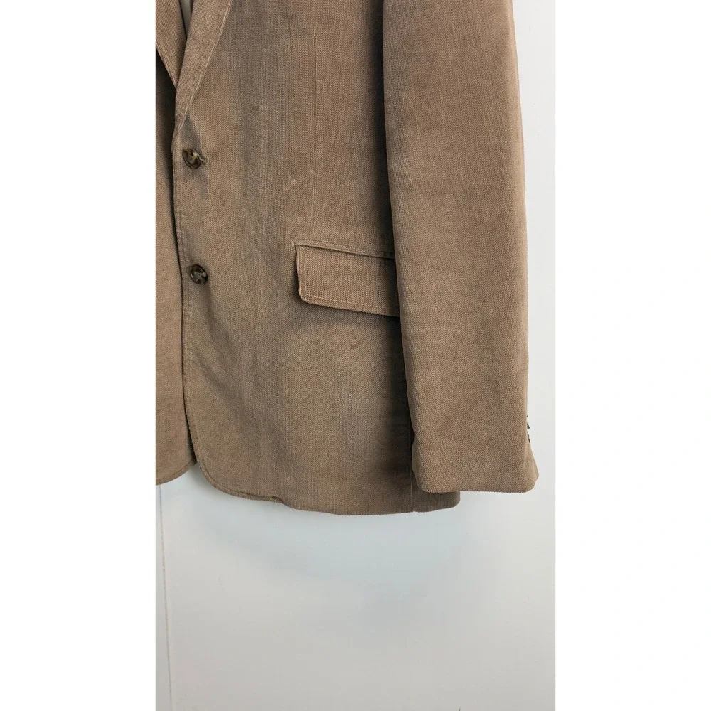 Joseph Abboud Mens‎ Brown Herringbone Corduroy Blazer Sport Coat Large 2-Button